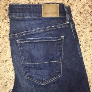 American Eagle Skinny Jeans, Dark Wash, 8 Regular